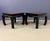 Chinoiserie 1970s Century Ebonized Pair of Pagoda End Tables With a Burl Top Chin Hua Collection For Sale - Image 3 of 8
