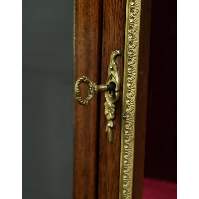 Small Antique Mahogany Display Cabinet, 1890s For Sale - Image 9 of 18