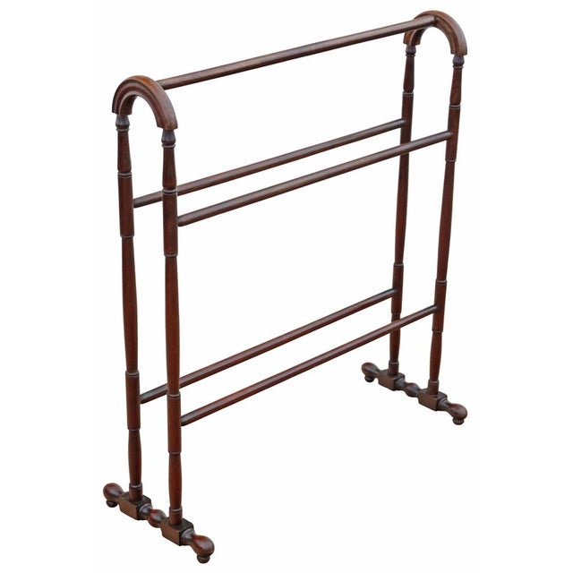 Antique Mahogany Towel Rail Stand, 19th Century For Sale - Image 6 of 6