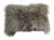 Faux Mongolian Fur Rectangle Gray Pillow For Sale