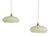 Art Deco Pendant Lights in Speckled Glass, 1930s, Set of 2 For Sale