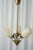 1940s Vintage Three-Arm Chandelier in Brass and Glass by Paavo Tynell for Idman OY, 1940s For Sale - Image 5 of 16