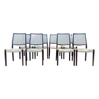 Jl Møller Model 86 Rosewood Dining Chairs - Set of 8 For Sale