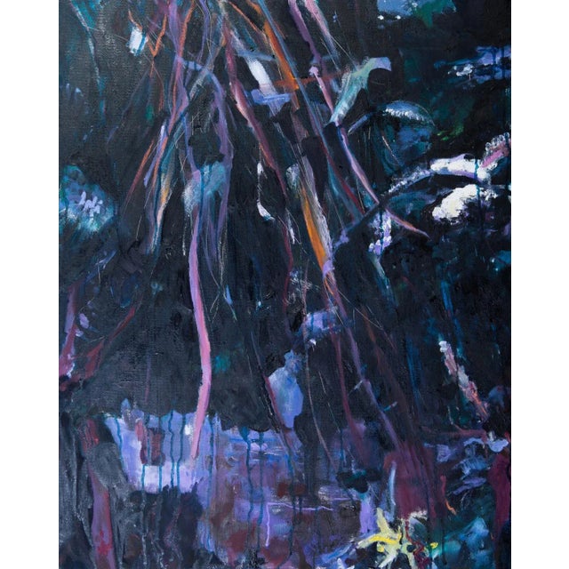 night scene ' 2005 oil on canvas 76 x 61 cm signed on reverse by artist. Unique work. About the artist : katherine russell...