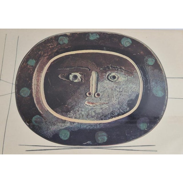 After Pablo Picasso, Céramiques De Picasso, 1948, Polychrome Prints, Framed, Set of 2 For Sale - Image 3 of 7