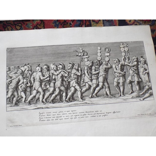 Authentic Antique 17th C. Large Folio Size Roman Triumphal Bas Relief Copperplate Engravings - Set of 9 For Sale - Image 10 of 14