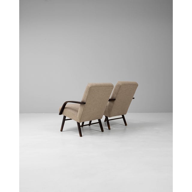 1960s Czech Upholstered Armchairs - A Pair For Sale - Image 4 of 18