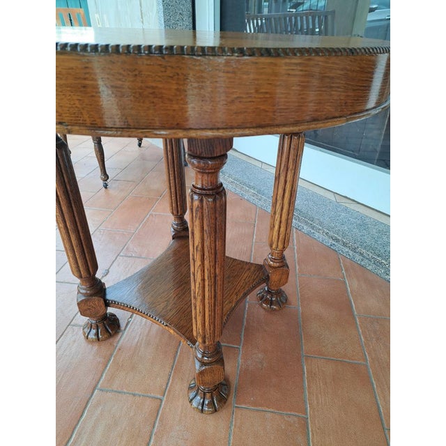 Round Coffee Table in Oak, England For Sale - Image 3 of 6