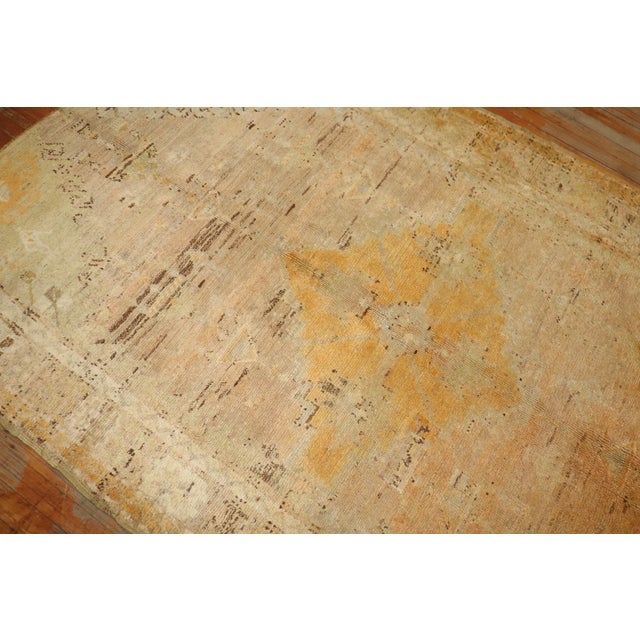 Antique Gold Turkish Oushak Rug - 5'3" x 6'6" For Sale - Image 4 of 12