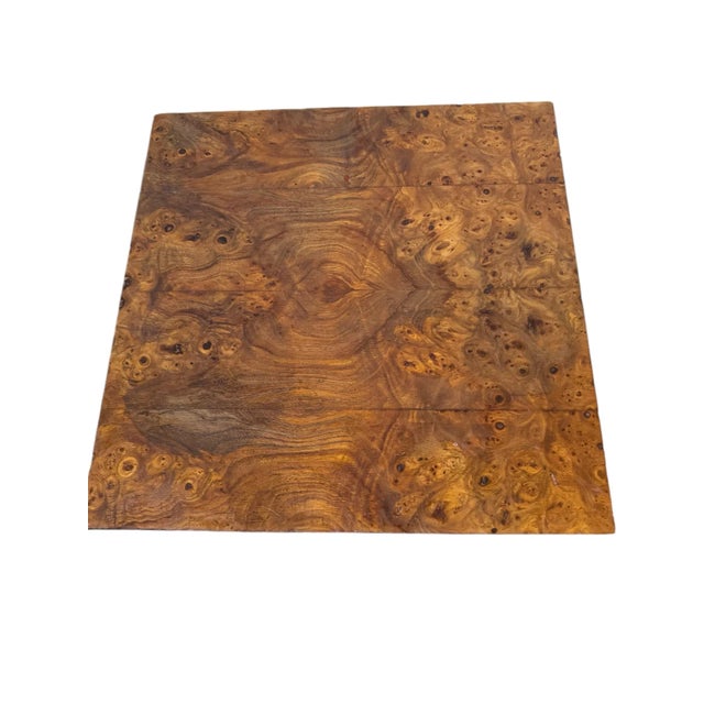 Drexel American Burl-Walnut Veneer Low Table, Moroccan Inspired Design. For Sale - Image 4 of 8
