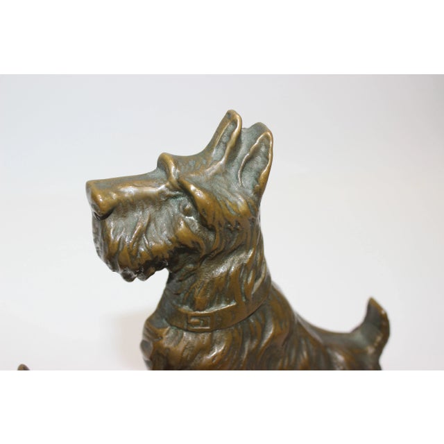 Art Deco 1930's Bronze Scotties Bookends - a pair from a Palm Beach collector. These are heavy and perfect for a favorite...