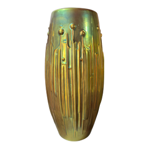 MCM Mid Century Modern Zsolnay 13.25" Porcelain Pottery Vase