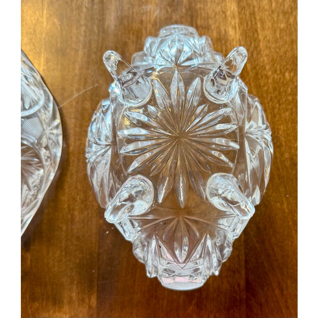 Glass Mid 20th Century Lausitzer German Large Crystal Dish For Sale - Image 7 of 12