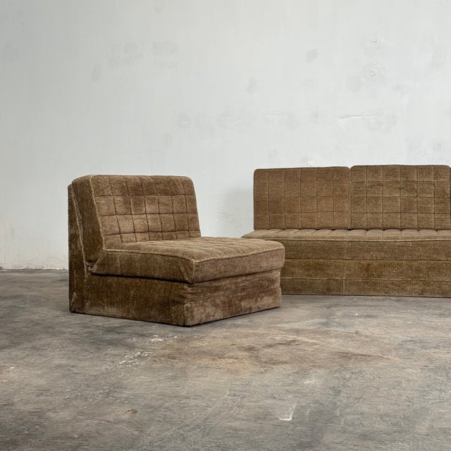 Brown Hungarian Gloria Modular Sofa, 1970s, Set of 4 For Sale - Image 8 of 18