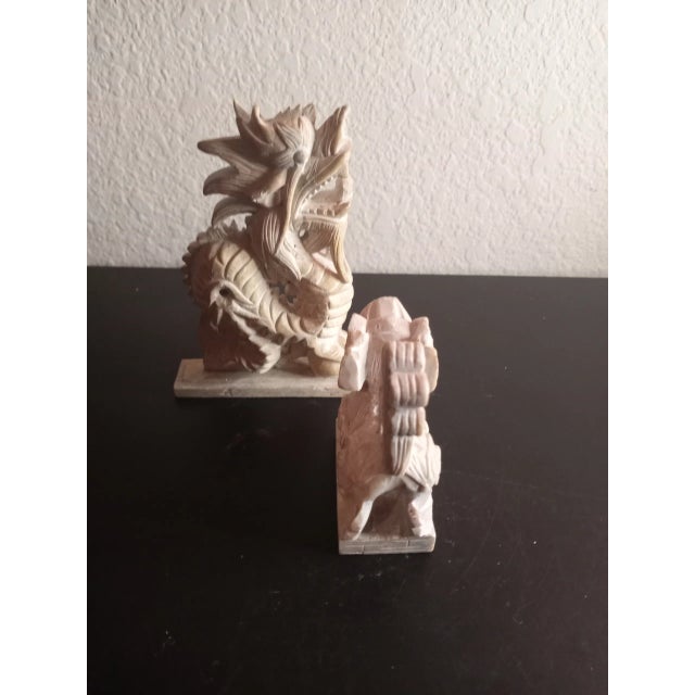 1980s Hand Carved Stone Dragon Figurines - Set of 2 For Sale In Dallas - Image 6 of 6