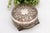 Circular Silver Box with Reliefs and Monogram Card For Sale - Image 4 of 5
