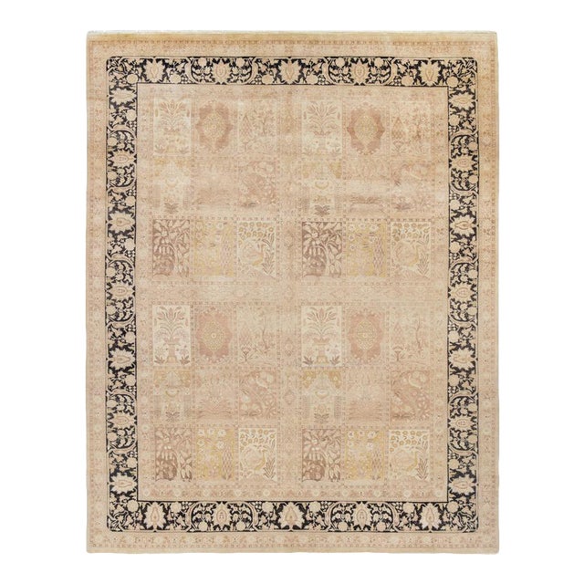 Mogul Collection Hand-Knotted Area Rug - Ivory 9' 3" x 11' 10" For Sale