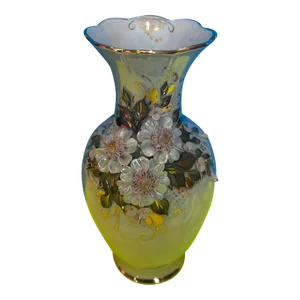 Vintage Fenix White Porcelain Applied Floral Pattern Vase