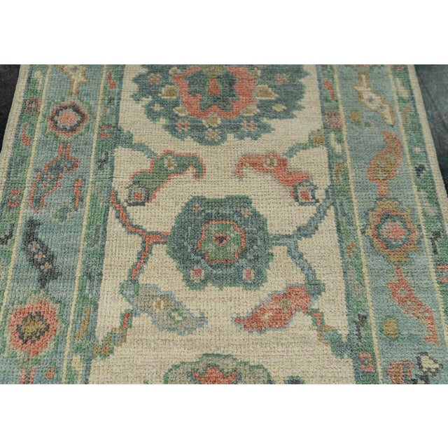 Turkish Oushak Rug 2'3" x 10'2" #20208 For Sale - Image 4 of 8