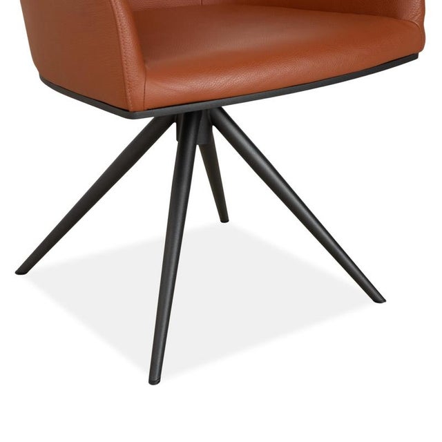 Luno Chairs in Brown Leather from Bert Plantagie, Set of 4 For Sale - Image 10 of 18