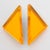Modern Kaso Oversized Neon Orange Lucite Triangle Pair of Clip Earrings For Sale - Image 3 of 5