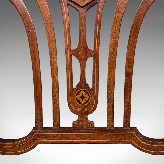 Antique Elbow Chair, English, Beech, Morning Room Seat, Art Nouveau, Victorian For Sale - Image 9 of 12
