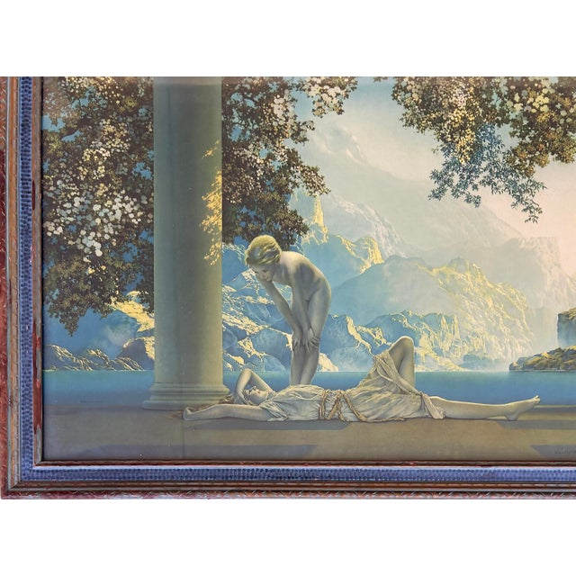 Art Deco Maxfield Parrish Art Deco Original 1923 Print "Daybreak" For Sale - Image 3 of 10