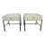 Pair of Italian Modern Brass and Lacquer Tables or Nightstands For Sale