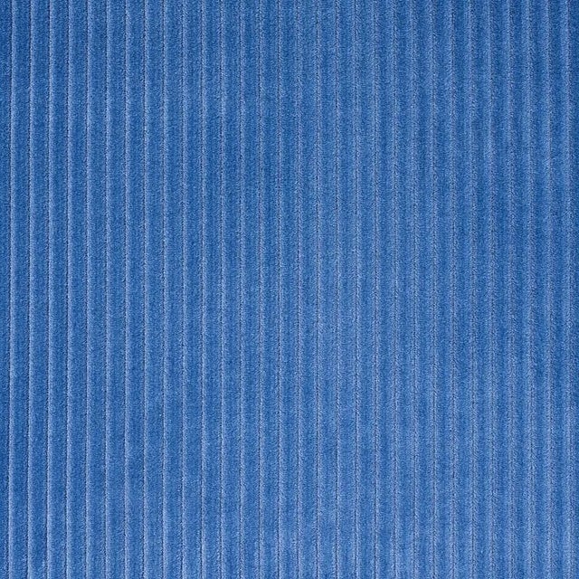 Sample - Schumacher Corduroy Wyatt Fabric in Cadet Blue For Sale