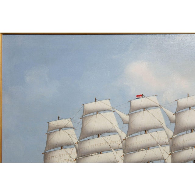 China Trade Painting of Ship “County of Caithness” by Lai Fong Ca. 1897 For Sale - Image 4 of 18