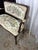 Cream Vintage French Louis XV Style Upholstered Romantic Settee / Loveseat Settee For Sale - Image 8 of 18