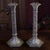 These Antique Victorian Pr. Repousse Tavern Dutch Scene Silverplate Derby Candlesticks are a beautiful addition to any...