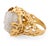 14k Yellow Gold Freeform Clear Quartz Druzy Ring For Sale - Image 4 of 5