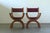 Wood Vintage Brutalist Kurul Armchairs in Oak by Henning Kjærnulf, 1960s, Set of 2 For Sale - Image 7 of 18