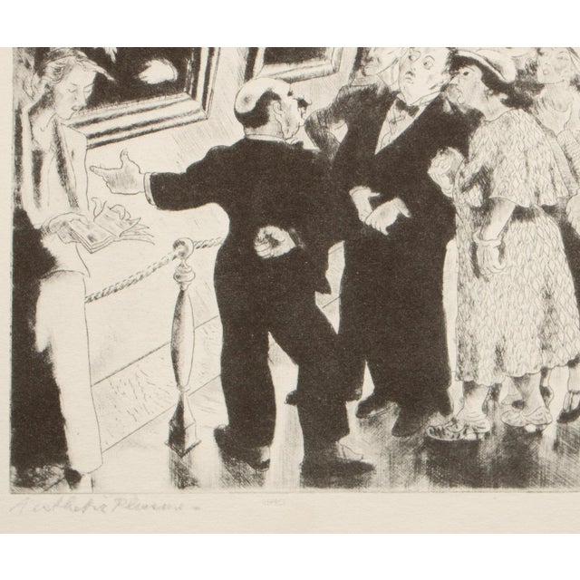 1939 After Peggy Bacon "Esthetic Pleasure", First Edition Period Offset Lithograph For Sale - Image 4 of 9