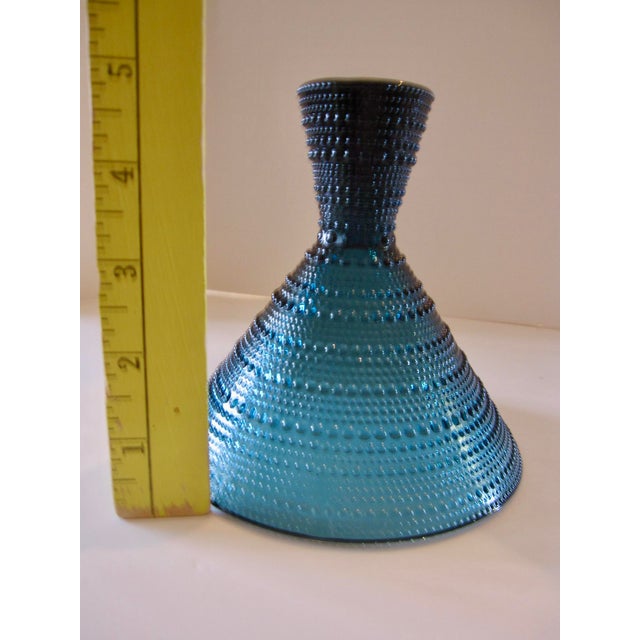 Early 21st Century West Elm Beaded Jupiter Hobnail Peacock Blue Martini Glasses- Set of 4 For Sale - Image 5 of 5
