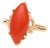 14KY Vintage Coral(4.72) Ring, size 4.25 For Sale