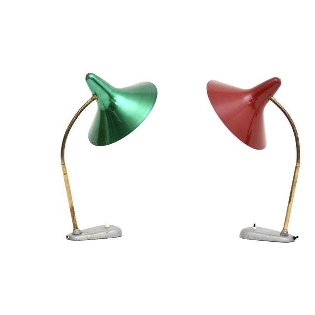 Vintage French Table Lamps, 1950s, Set of 2 For Sale