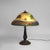 1920 Jefferson School Arts & Crafts Reverse Painted Landscape Lamp For Sale - Image 6 of 12