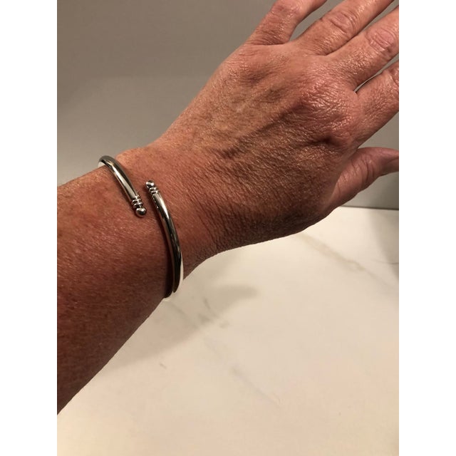 1980s 1980s Contemporary Silver Monet Wrap Bangle For Sale - Image 5 of 8
