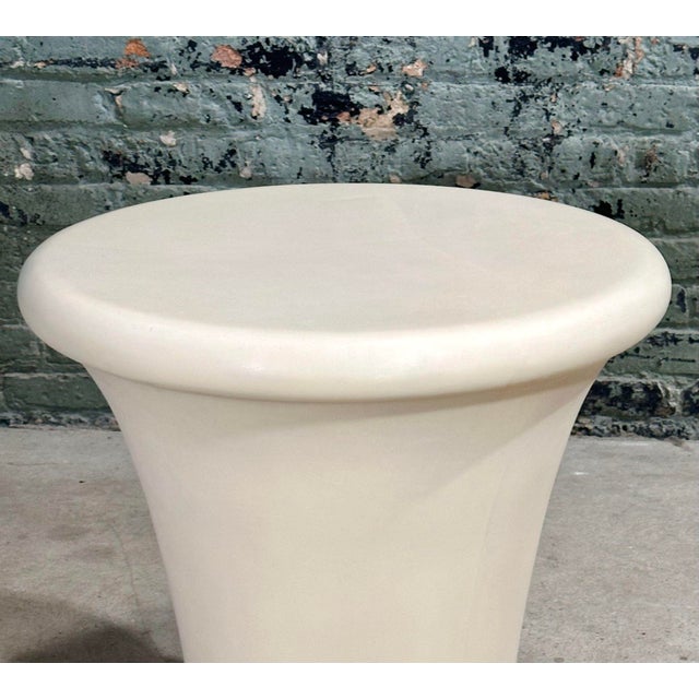 Mid-Century Modern Faux Goatskin Mushroom Side/End Table, 1970 For Sale - Image 3 of 7