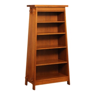 Early 21st Century Stickley Mission Collection Oak Bookcase Tower For Sale