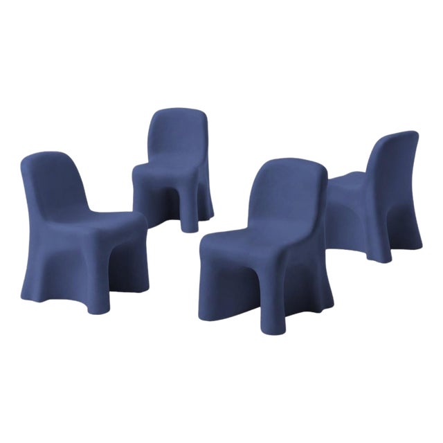 Blue Dalila Garden Armchairs by Gaetano Pesce for Cassina, Set of 4 For Sale