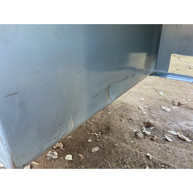 Mid-Century Modern 1950s Vintage Mid Century Modern Metal Tanker Desk For Sale - Image 3 of 12