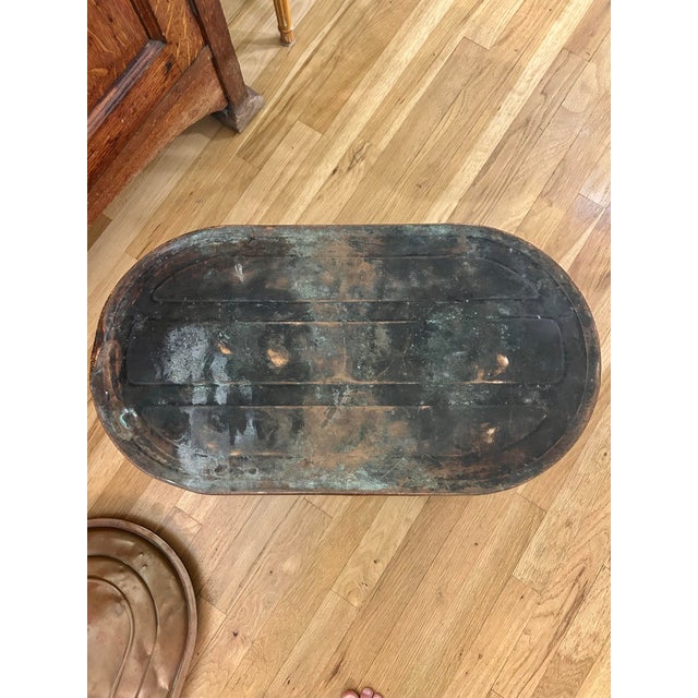 Antique Early 1900’s Large Copper Laundry Wash Boiler With Lid & Wood Handles For Sale - Image 12 of 12