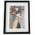 Black Acrylic Painting Fleur De La Nuit Woman with Flowers in Wood Veneer Frame For Sale - Image 8 of 8