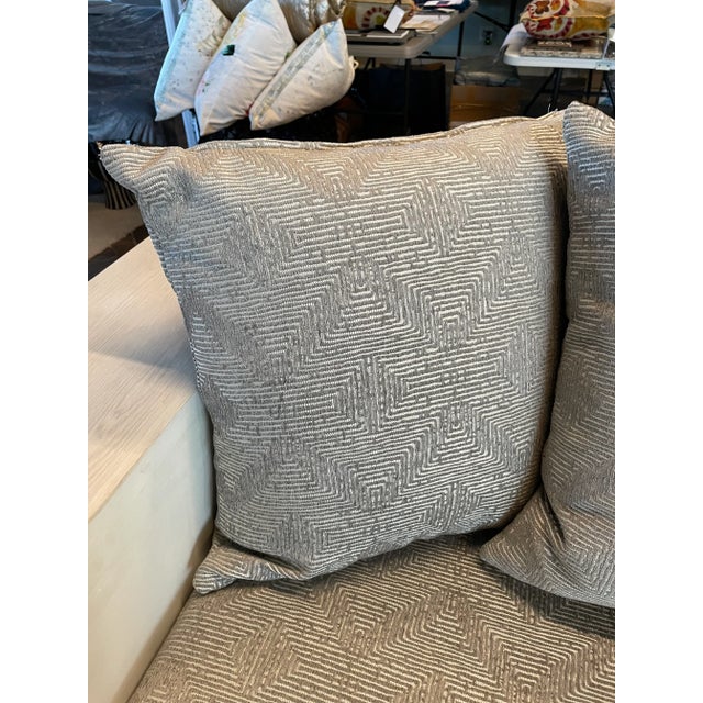 2010s Custom Modern Grey Library Sofa For Sale - Image 5 of 11