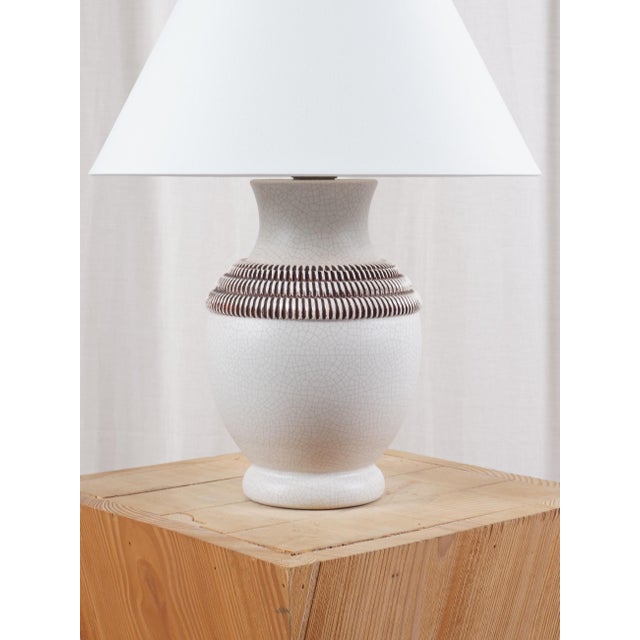 Pol chambost (1906 - 1983) lamp france, circa 1960 ceramic marked "made in france" under the base h: 23 cm / d: 15 cm h...