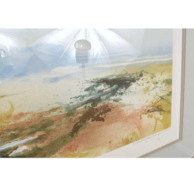Large Scale John Maxon Hi Rider Watercolor Abstract Landscape Aquatint Etching For Sale - Image 10 of 12