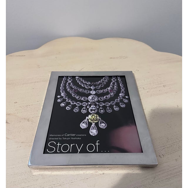 Dove Gray Vintage Cartier Pewter Picture Frame For Sale - Image 8 of 12